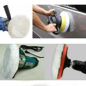 Zachte Polijsten Pad Witte Wol Accessoires Motorkap Buffer Voor 5-6Inch Onderdelen