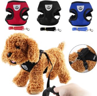 Zachte Polyester Huisdier Vest Verstelbare Hond Kat Mesh Harnas Halsbanden Voor Kleine Middelgrote Hond Levert Rood / S