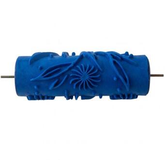 Zachte Rubber Bloem Patroon Schilderen Roller Borstel Diy Wall Art Decoratie Tool Verf Behang Roller Afdrukken Machine