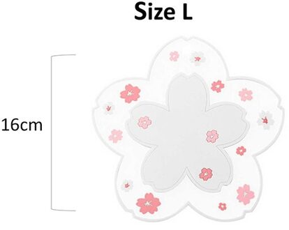 Zachte Sakura Leuke Coaster Placemat Rubber Eettafel Mat Isolatie Non-Slip Sakura Coaster Bureau Cup Mat Keuken Accessoires wit L