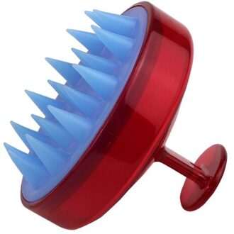Zachte Shampoo Haar Hoofdhuid Massager Borstel Shampoo Borstel rood