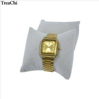 Zachte Sieraden Display Kussen Pu Leer Fluwelen Horloge Armband Chain Bangle Kussen Houder Stand grijs Velvet