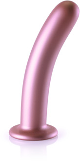 Zachte Silicone G-Spot Dildo - 7'' / 17 cm - Roségoud
