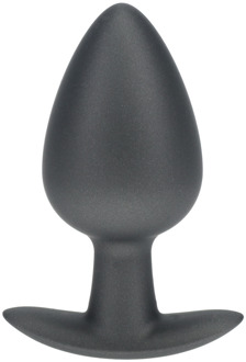 Zachte Siliconen Anale Plug - Groot - 3,5 / 8,9 cm - Gunmetal