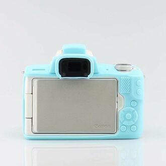 Zachte Siliconen Camera Case Protector Armor Skin Bag Body Cover Voor Canon Eos M50 Blauw