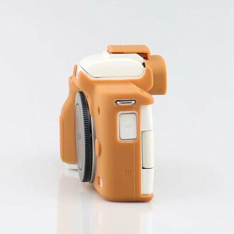 Zachte Siliconen Camera Case Protector Armor Skin Bag Body Cover Voor Canon Eos M50 Bruin