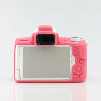 Zachte Siliconen Camera Case Protector Armor Skin Bag Body Cover Voor Canon Eos M50 roos rood
