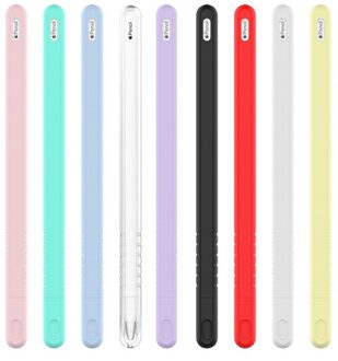 Zachte Siliconen Case Voor Apple Potlood 2nd Generatie Voor Ipad Potlood 2 Beschermende Cap Nib Houder Touch Pen Stylus Protector cover licht blauw