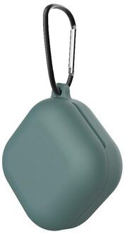 Zachte Siliconen Case Voor Samsung Galaxy Knoppen Live Case Beschermende Effen Kleur Oortelefoon Case Headset Accessoires Met Haak groen