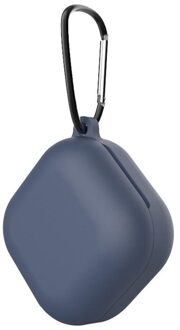 Zachte Siliconen Case Voor Samsung Galaxy Knoppen Live Case Beschermende Effen Kleur Oortelefoon Case Headset Accessoires Met Haak middernacht groen