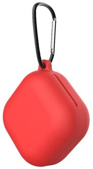 Zachte Siliconen Case Voor Samsung Galaxy Knoppen Live Case Beschermende Effen Kleur Oortelefoon Case Headset Accessoires Met Haak rood