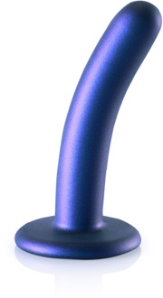 Zachte Siliconen G-Spot Dildo - 5'' / 12 cm - Metallic Blauw