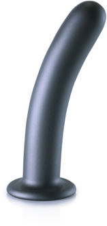 Zachte Siliconen G-Spot Dildo - 7'' / 17 cm - Gunmetal