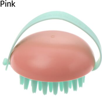 Zachte Siliconen Hoofd Body Hoofdhuid Massage Shampoo Borstel Haar Wassen Kam Douche Bad Spa Massage Borstel Relax Cleaning Tools roze
