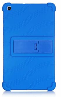 Zachte Siliconen Kinderen Case Voor Samsung Galaxy Tab Een 8.0 SM-T290 SM-T295 SM-T297 Tablet Funda Shockproof Cover Met Kickstand donker blauw
