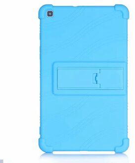 Zachte Siliconen Kinderen Case Voor Samsung Galaxy Tab Een 8.0 SM-T290 SM-T295 SM-T297 Tablet Funda Shockproof Cover Met Kickstand lucht blauw