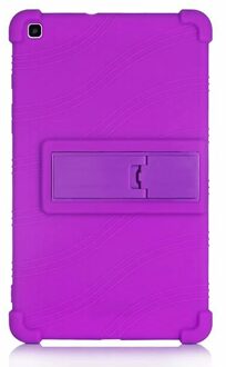 Zachte Siliconen Kinderen Case Voor Samsung Galaxy Tab Een 8.0 SM-T290 SM-T295 SM-T297 Tablet Funda Shockproof Cover Met Kickstand paars