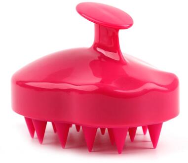 Zachte Siliconen Pet Grooming Borstel Comfortabel Kat Hond Massage Bad Borstel Huisdieren Wassen Cleaning Douche Kam Haar Remover Rake Tool roos rood