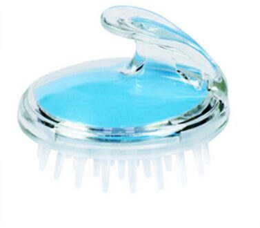 Zachte Siliconen Shampoo Hoofdhuid Douche Body Wassen Haar Massage Massager Brush Kam Wassen Kam Douche Borstel Bad Spa Afslanken blauw