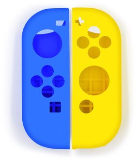 Zachte Siliconen Vervanging Case Voor Nintendo Switch Controller Vreugde-Con Cover Antislip Shell Case Voor Nintend Schakelaar accessoires blauw geel