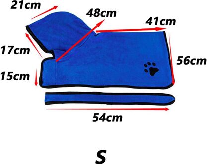 Zachte Super Hond Badjas Hond Handdoek Voor Kleine Medium Grote Honden Microfiber Huisdier Hond Kat Bad Drogen Handdoek blauw / M
