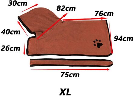 Zachte Super Hond Badjas Hond Handdoek Voor Kleine Medium Grote Honden Microfiber Huisdier Hond Kat Bad Drogen Handdoek rood / Xl