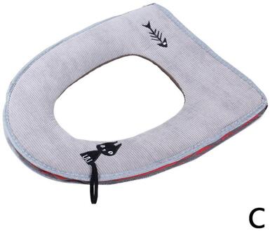 Zachte Toilet Seat Cover Comfortabele Warme Rits Wasbare Toilet Seat Cover Mat Set Waterdichte Badkamer Accessoires