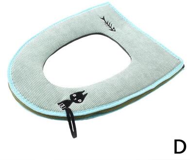 Zachte Toilet Seat Cover Comfortabele Warme Rits Wasbare Toilet Seat Cover Mat Set Waterdichte Badkamer Accessoires