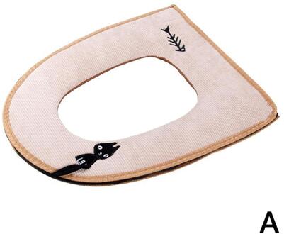 Zachte Toilet Seat Cover Comfortabele Warme Rits Wasbare Toilet Seat Cover Mat Set Waterdichte Badkamer Accessoires