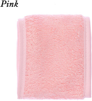 Zachte Verstelbare Badstof Haar Wrap Vrouwen Facial Haarband Stretch Handdoek Douche Caps Make Up Wrap Head Cleaning Doek Hoofdband roze