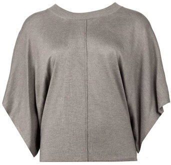 Zachte viscose top Suzette  taupe - XS,S,M,L,