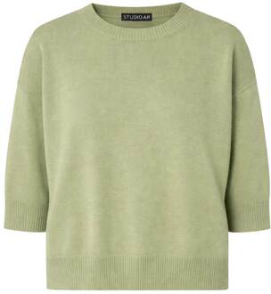 Zachte viscose trui Isidre  groen - XS,S,M,L,XL,