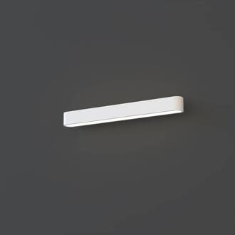Zachte wandlamp, breedte 60 cm, wit, aluminium, G13
