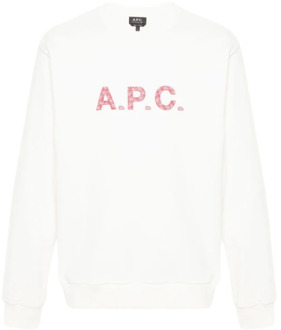 Zachte Weft Fleece Sweatshirt A.p.c. , White , Heren - M,S