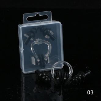 Zachte Zwemmen Oordopjes Neus Clip Met Case Voorkomen Water Bescherming Oor Plug Waterdichte Zachte Siliconen Zwemmen Duik Benodigdheden zwart