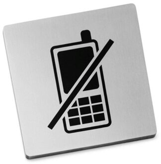 ZACK Indici Verboden te Telefoneren - Pictogram - Roestvrij Staal