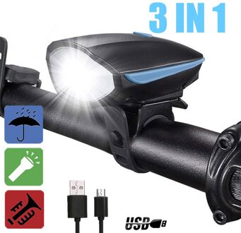 Zacro Fietsbel USB Opladen Zaklamp Bike Hoorn Licht Koplamp Fietsen Multifunctionele Ultra Heldere Elektrische 120db Hoorn Bel