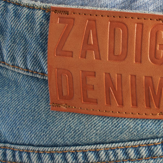 Zadig & Voltaire Juice Destroy WWSK00010 Dames denim rok Blauw