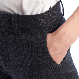 Zadig & Voltaire Lurex rechte broek WKCE0104F voor dames Zwart