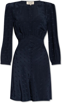 Zadig & Voltaire Rhodri jurk met pofmouwen Zadig & Voltaire , Blue , Dames - L,M,Xs