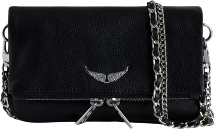 Zadig & Voltaire Rock Nano clutch van leer Zwart - 1 maat