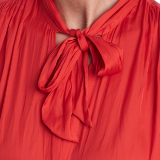 Zadig & Voltaire Roland WJCP0415F Satijnen midi-jurk voor dames Rood