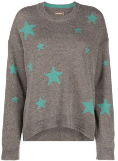 Zadig & Voltaire Star Sweater Ronde-hals Gebreide trui Zadig & Voltaire , Multicolor , Dames - XS