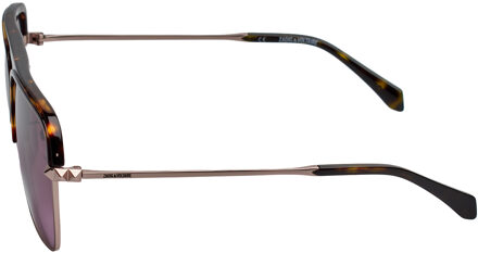 Zadig & Voltaire Vierkante zonnebril SZV321 Heren-Vrouwen Bruin - One Size