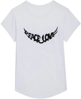 Zadig & Voltaire Witte T-shirts en Polos Zadig & Voltaire , White , Dames - S