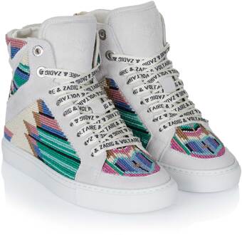 Zadig & Voltaire Zadig Voltaire High Flash Folk Beads schoenen wit - maat