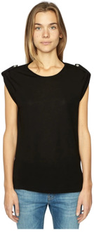 Zadig & Voltaire Zwart T-shirt met sterren detail Zadig & Voltaire , Black , Dames - S,Xs