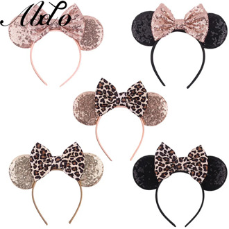 ZAFILLE Baby Girl Hair Accessories Lovely Bow Minnie Headband Leopard Dot Hairbands For Girls Photography Crops Girl Headdress