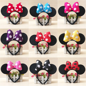 ZAFILLE Lovely Minnie Ears Hairbands For Baby Headband Birthday Party Headwear Photography Props Girls Hair Accessories
