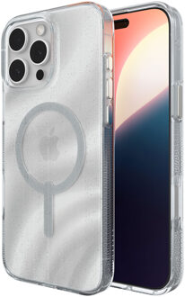 ZAGG Milan Snap Case met MagSafe voor de Apple iPhone 16 Pro Max - Swirl Glitter Transparant
